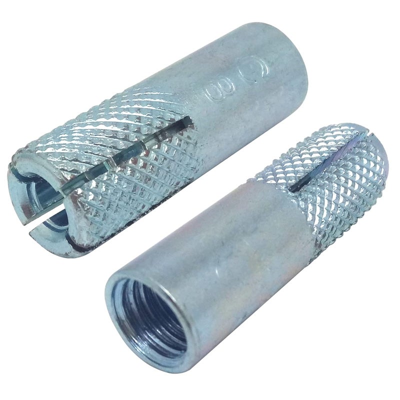 DGZ 10pcs Zinc Plated Metal Knurled Drop in Anchor,Drop-in Anchor Zinc Plated Fasteners (M10) - Image 1